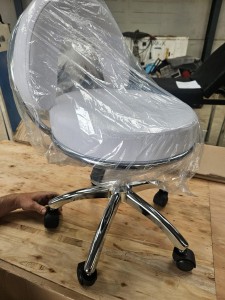 adjustable rolling treatment stool 