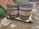 2 Vintage Oak Barrels 